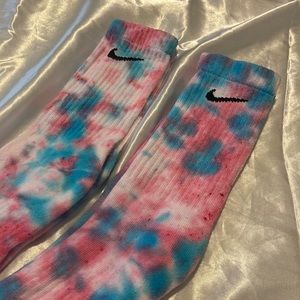 UNISEX Custom dyed cotton candy Nike socks
